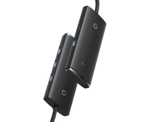 USB-хаб Baseus Lite Series 4-Port Type-C HUB Adapter (Type-C to USB 3.0*4 ) 1m Black (WKQX030401) USB-хаб Baseus Lite Series 4-Port Type-C HUB Adapter (Type-C to USB 3.0*4 ) 1m Black (WKQX030401)