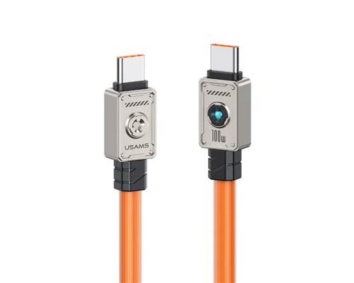 Кабель Usams US-SJ684 Type-C TO Type-C 100W 1.2m orange (SJ684USB04) Кабель Usams US-SJ684 Type-C TO Type-C 100W 1.2m orange (SJ684USB04)