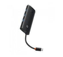 USB-хаб Baseus Lite Series 5-Port Type-C HUB Docking Station (Type-C to HDMI+USB3.0*3+PD) Black (WKQX040001)