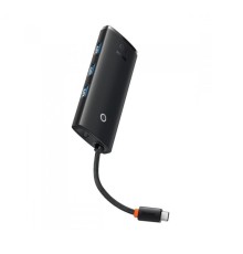 USB-хаб Baseus Lite Series 5-Port Type-C HUB Docking Station (Type-C to HDMI+USB3.0*3+PD) Black (WKQX040001)