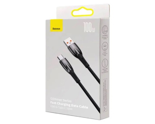 Кабель Baseus Glimmer Series Fast Charging Data Cable USB to Type-C 100W 2m Black (CADH000501) Кабель Baseus Glimmer Series Fast Charging Data Cable USB to Type-C 100W 2m Black (CADH000501)