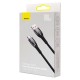 Кабель Baseus Glimmer Series Fast Charging Data Cable USB to Type-C 100W 2m Black (CADH000501)