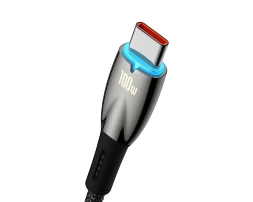 Кабель Baseus Glimmer Series Fast Charging Data Cable USB to Type-C 100W 2m Black (CADH000501) Кабель Baseus Glimmer Series Fast Charging Data Cable USB to Type-C 100W 2m Black (CADH000501)