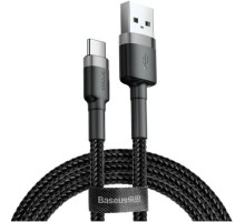 Кабель Baseus cafule Cable USB For Type-C 2A 3m Gray+Black (CATKLF-UG1)