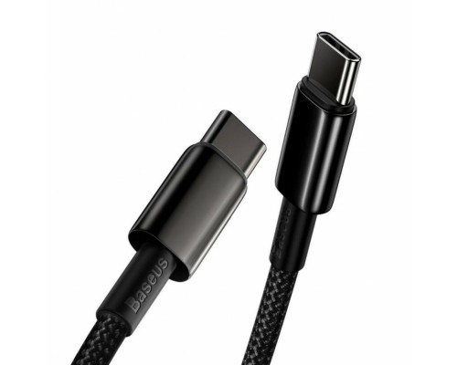 Кабель Baseus Tungsten Gold Fast Charging Data Cable Type-C to Type-C 100W 1m Black (CATWJ-01)