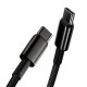 Кабель Baseus Tungsten Gold Fast Charging Data Cable Type-C to Type-C 100W 1m Black (CATWJ-01)