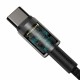 Кабель Baseus Tungsten Gold Fast Charging Data Cable Type-C to Type-C 100W 1m Black (CATWJ-01)
