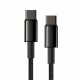 Кабель Baseus Tungsten Gold Fast Charging Data Cable Type-C to Type-C 100W 1m Black (CATWJ-01)