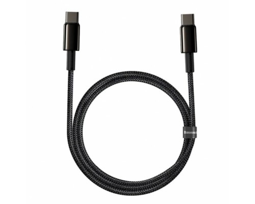 Кабель Baseus Tungsten Gold Fast Charging Data Cable Type-C to Type-C 100W 1m Black (CATWJ-01)