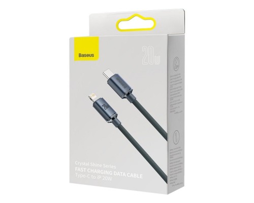 Кабель Baseus Crystal Shine Series Fast Charging Data Cable Type-C to iP 20W 2m Black (CAJY000301)
