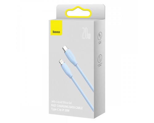 Кабель Baseus Jelly Liquid Silica Gel Fast Charging Data Cable Type-C to iP 20W 2m Blue (CAGD020103) Кабель Baseus Jelly Liquid Silica Gel Fast Charging Data Cable Type-C to iP 20W 2m Blue (CAGD020103)