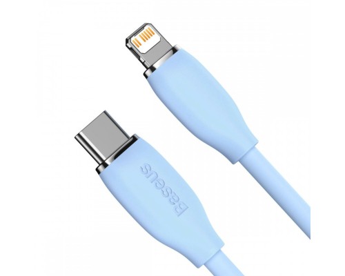 Кабель Baseus Jelly Liquid Silica Gel Fast Charging Data Cable Type-C to iP 20W 2m Blue (CAGD020103) Кабель Baseus Jelly Liquid Silica Gel Fast Charging Data Cable Type-C to iP 20W 2m Blue (CAGD020103)