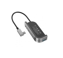 USB-хаб Baseus Bend Angle No.7 Multifunctional Type-C HUB Converter Dark gray (CAHUB-WJ0G)