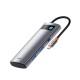 USB-хаб Baseus Metal Gleam Series 7-Port HUB Space Grey (Type-C to HDMI4K@60Hz*1+USB3.0*3+PD*1+SD/TF*1) (B00030708811-00)