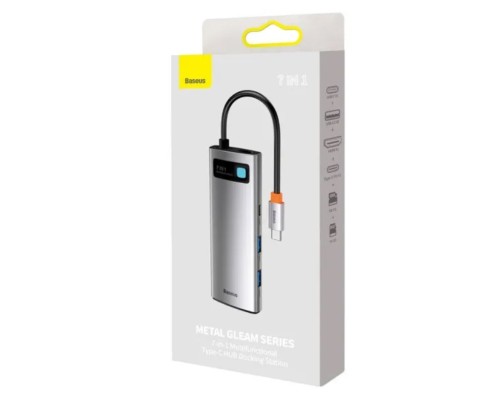 USB-хаб Baseus Metal Gleam Series 7-Port HUB Space Grey (Type-C to HDMI4K@60Hz*1+USB3.0*3+PD*1+SD/TF*1) (B00030708811-00) USB-хаб Baseus Metal Gleam Series 7-Port HUB Space Grey (Type-C to HDMI4K@60Hz*1+USB3.0*3+PD*1+SD/TF*1) (B00030708811-00)