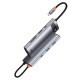 USB-хаб Baseus Metal Gleam Series 7-Port HUB Space Grey (Type-C to HDMI4K@60Hz*1+USB3.0*3+PD*1+SD/TF*1) (B00030708811-00)