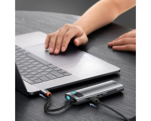USB-хаб Baseus Metal Gleam Series 7-Port HUB Space Grey (Type-C to HDMI4K@60Hz*1+USB3.0*3+PD*1+SD/TF*1) (B00030708811-00) USB-хаб Baseus Metal Gleam Series 7-Port HUB Space Grey (Type-C to HDMI4K@60Hz*1+USB3.0*3+PD*1+SD/TF*1) (B00030708811-00)