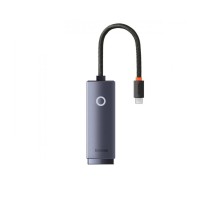 USB-Хаб Baseus Lite Series Ethernet Adapter Type-C to RJ45 LAN Port (100Mbps) Black (WKQX000201)