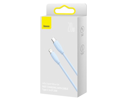 Кабель Baseus Jelly Liquid Silica Gel Fast Charging Data Cable Type-C to iP 20W 1.2m Blue (CAGD020003)