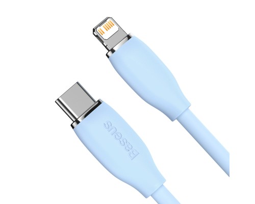 Кабель Baseus Jelly Liquid Silica Gel Fast Charging Data Cable Type-C to iP 20W 1.2m Blue (CAGD020003)