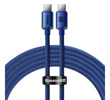 Кабель Baseus Crystal Shine Series Fast Charging Data Cable Type-C to Type-C 100W 2m Blue (CAJY000703)