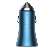Автомобільний зарядний пристрій Baseus Golden Contactor Pro Dual Fast Charger Car Charger C+C 40W Blue (CGJP000003)