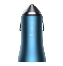 Автомобільний зарядний пристрій Baseus Golden Contactor Pro Dual Fast Charger Car Charger C+C 40W Blue (CGJP000003)