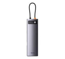 USB-хаб Baseus Metal Gleam Series 12-in-1 Multifunctional Type-C HUB Docking Station Gray (WKWG020213)