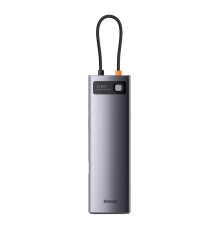 USB-хаб Baseus Metal Gleam Series 12-in-1 Multifunctional Type-C HUB Docking Station Gray (WKWG020213)