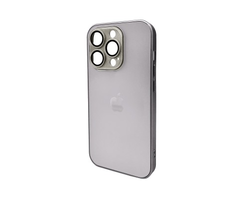 Чохол для смартфона AG Glass Matt Frame Color Logo for Apple iPhone 15 Pro Titanium Grey (AGMattFrameiP15PGrey)