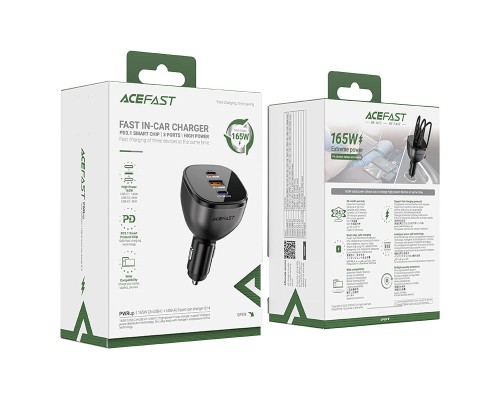 Зарядний пристрій Acefast 3xUSB 165W (2xUSB-C + USB-A) B14 (6974316282938)