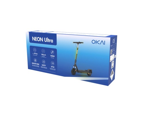 Електросамокат OKAI ES40-Blue 10", 500(1000)W, 15.6Ah, 70km, 38km\h, 25%, NFC, App, 23kg (ES40-BL) Електросамокат OKAI ES40-Blue 10", 500(1000)W, 15.6Ah, 70km, 38km\h, 25%, NFC, App, 23kg (ES40-BL)