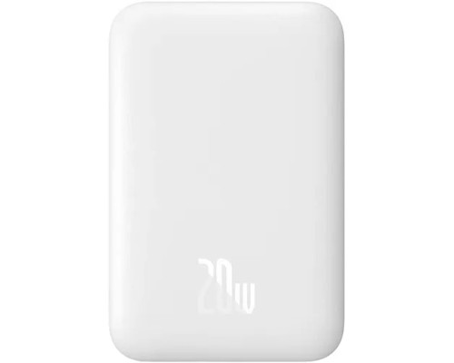 Зовнішній акумулятор Baseus Magnetic Mini Wireless Fast Charge Power Bank 10000mAh 20W White (PPCX070002) Зовнішній акумулятор Baseus Magnetic Mini Wireless Fast Charge Power Bank 10000mAh 20W White (PPCX070002)