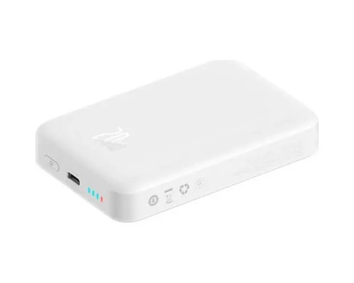 Зовнішній акумулятор Baseus Magnetic Mini Wireless Fast Charge Power Bank 10000mAh 20W White (PPCX070002) Зовнішній акумулятор Baseus Magnetic Mini Wireless Fast Charge Power Bank 10000mAh 20W White (PPCX070002)