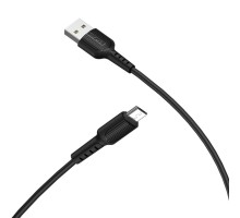 Кабель BOROFONE BX16 USB to Micro 2A, 1m, PVC, TPE connectors, Black (6957531099499)