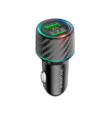 Автомобільний зарядний пристрій BOROFONE BZ21A Brilliant 36W dual port QC3.0 car charger Black (6941991101205)