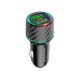 Автомобільний зарядний пристрій BOROFONE BZ21A Brilliant 36W dual port QC3.0 car charger Black (6941991101205)