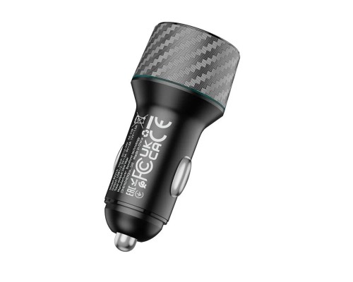 Автомобільний зарядний пристрій BOROFONE BZ21A Brilliant 36W dual port QC3.0 car charger Black (6941991101205) Автомобільний зарядний пристрій BOROFONE BZ21A Brilliant 36W dual port QC3.0 car charger Black (6941991101205)