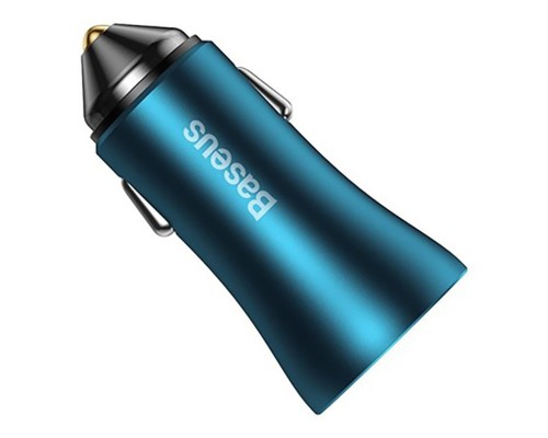 Автомобільний зарядний пристрій Baseus Golden Contactor Max Dual Fast Charger Car Charger U+C 60W Blue (CGJM000103) Автомобільний зарядний пристрій Baseus Golden Contactor Max Dual Fast Charger Car Charger U+C 60W Blue (CGJM000103)