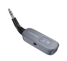 Bluetooth-ресивер BOROFONE BC51 Clear way AUX BT audio receiver/transmitter Metal Grey (6941991117305)