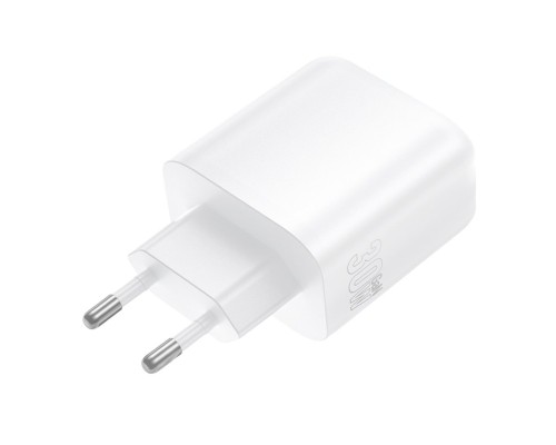 Мережевий зарядний пристрій BOROFONE BA89A Destello PD30W+QC3.0 charger (EU) White (6941991119361)
