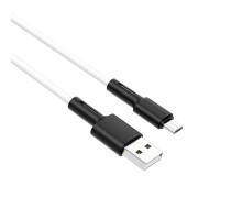 Кабель BOROFONE BX31 Soft silicone charging data cable for Micro White (6931474710383)