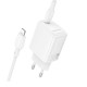 Мережевий зарядний пристрій з кабелем BOROFONE BN28 Fuente single port PD30W charger set (C to iP) (EU) White (6941991120305)