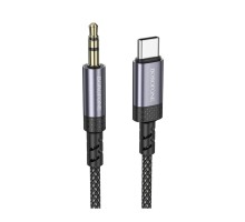 Аудіокабель BOROFONE BL24 Graceful digital audio conversion cable Type-C Metal Grey (6941991118982)