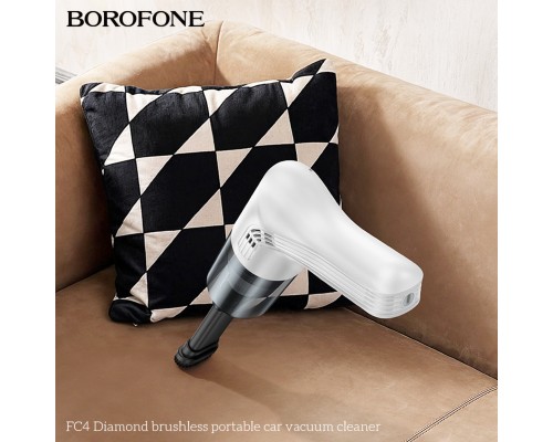 Автомобільний пилосос BOROFONE FC4 Diamond brushless portable car vacuum cleaner White (6941991119101) Автомобільний пилосос BOROFONE FC4 Diamond brushless portable car vacuum cleaner White (6941991119101)