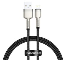 Кабель Baseus Cafule Series Metal Data Cable USB to IP 2.4A 0.25m Black (CALJK-01)