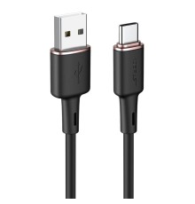 Кабель ACEFAST C2-04 USB to Type-C 3A, 1.2m, silicone, zinc connectors, Black (6974316280767)