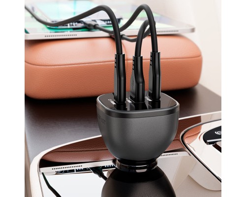 Автомобільний зарядний пристрій ACEFAST B14 165W (2*USB-C+USB-A) 3-port car charger Black (6974316282938) Автомобільний зарядний пристрій ACEFAST B14 165W (2*USB-C+USB-A) 3-port car charger Black (6974316282938)