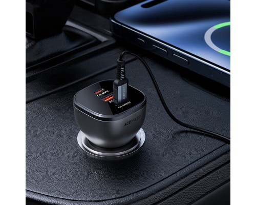 Автомобільний зарядний пристрій ACEFAST B14 165W (2*USB-C+USB-A) 3-port car charger Black (6974316282938) Автомобільний зарядний пристрій ACEFAST B14 165W (2*USB-C+USB-A) 3-port car charger Black (6974316282938)