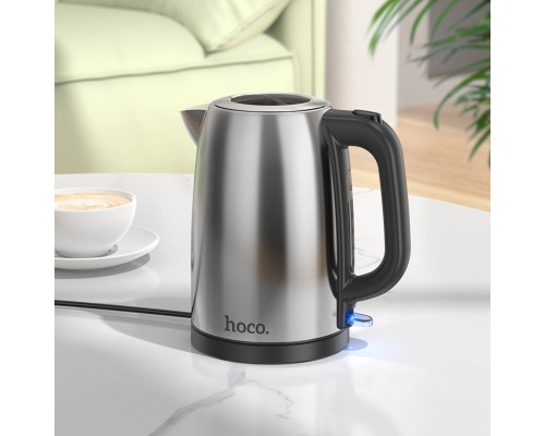 Електрочайник HOCO HE12 1.7L stainless steel electric kettle (EU) Stainless Steel (6942007638166)